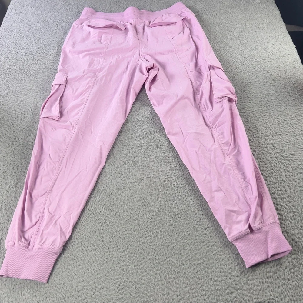 Lululemon Dance Studio Cargo Joggers Womens L Pink Relaxed Fit Mid Rise Active - Picture 7 of 8